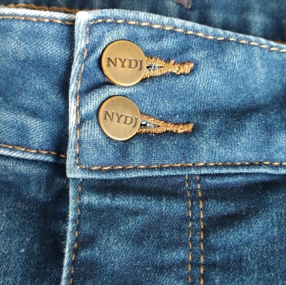 NYDJ Marilyn Straight Lift & Tuck Raw Hem Jeans 14P - Picture 6 of 13